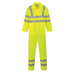 Portwest E042 High-Visibility Polycotton Coverall  wth Volker Trenchless Logos Yellow