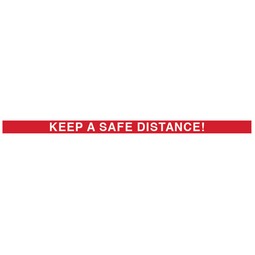 Keep a Safe Distance Generic - Anti-Slip Floor Graphic Strip 1000x50MM