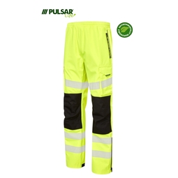 PULSAR LIFE Mens Sustainable High Visibility Overtrouser Tall Leg Yellow
