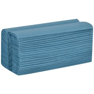 PRISTINE 1-Ply Recycled C-Fold Hand Towels Blue 250x217MM Case 4000