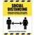 Social Distancing - Avoid Close Contact With Others - Self Adhesive Vinyl Sign 250 x 300MM