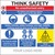 Think Safety - No Unauthorised Entry Fluted Polypropylene Sign