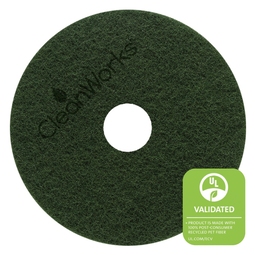 CleanWorks Scrubbing Floor Pad Green 16" (Pack 5)