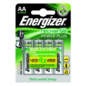 Energizer Plus Power Rechargeable Battery Type AA Pack 4