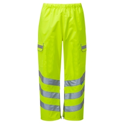 PULSAR PROTECT High Visibility Waterproof Overtrouser Reg Leg Yellow