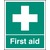 First Aid  - Self Adhesive Vinyl Sign 250 x 300MM