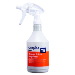 Cleanline T5 Orange Citrus Degreaser Trigger Bottle (Empty) 750ML