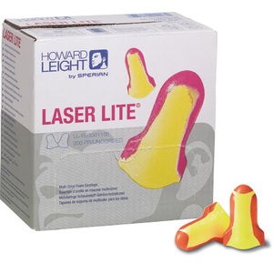 Howard Leight LL1 Laser Lite Foam Ear Plug Rhubarb/Custard Box 200