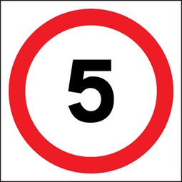 5mph Safety Sign