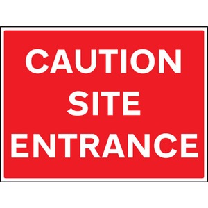 Caution Site Entrance Safety Sign