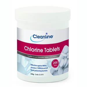 Cleanline Chlorine Tablets (1.67g NaDCC) Tub 200
