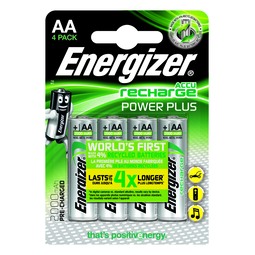 Energizer Plus Power Rechargeable Battery Type AA Pack 4