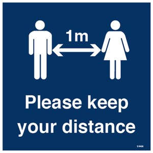 Please Keep your Distance - Anti-Slip Polycarbonate Floor Graphic