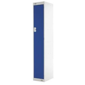 Locker 1 Door Grey, Blue Door 1800 x 300 x 300mm