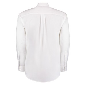 Kustom Kit Premium Mens Long Sleeved Oxford Shirt White