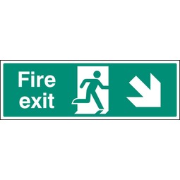 Fire Exit Back Right  - Rigid Plastic Sign