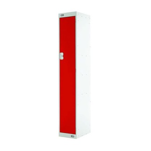 Locker 1 Door Grey, Red Door 1800 x 300 x 450mm