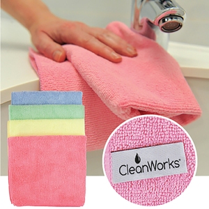 CleanWorks Microfibre Cloths Yellow (Pack 10)