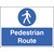 Pedestrian Route  - Rigid Plastic Sign