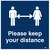 Please Keep your Distance Generic - Self Adhesive Sign 400x400MM
