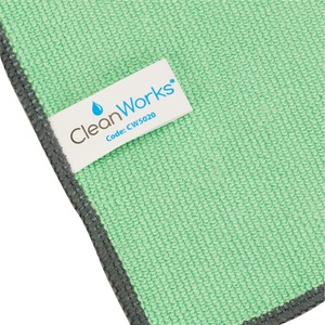 CleanWorks ProClean Microfibre Cloth Green (Pack 10)