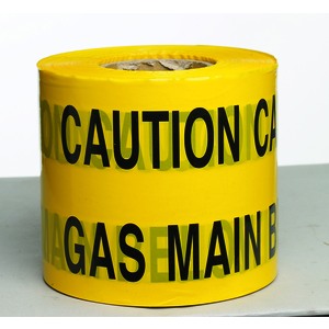 Caution Gas Main Underground Tape 150MMx365M Roll