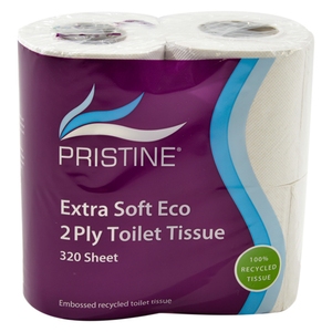 PRISTINE Soft Eco 2Ply Toilet Tissue 320 Sheet (Case 48)