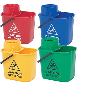 CleanWorks Colour Coded Mop Bucket - Red