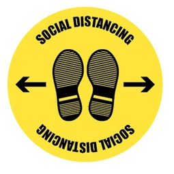 Social Distancing Footprints Generic - Anti-Slip Floor Graphic Roundall 400MM