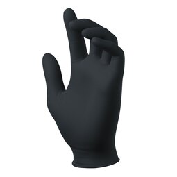 SW S6 Powerform Nitrile Powder-Free EcoTek Biodegradable Disposable Gloves Black (Box 100)