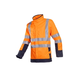 Sioen Playford High Visibility ARC Softshell Jacket Orange/Navy