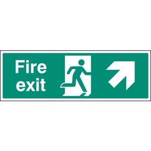 Fire Exit Forward Right  - Rigid Plastic Sign
