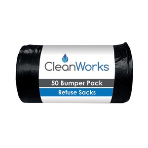 CleanWorks Medium Duty Refuse Sacks Roll of 50