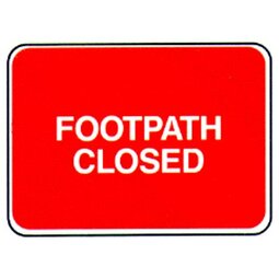 Q Sign Footpath Closed