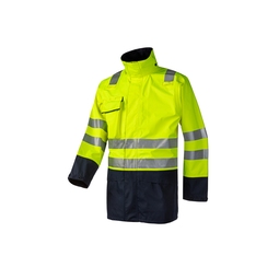 Sioen Kaldvik High Visibility Rain ARC Jacket Yellow/Navy