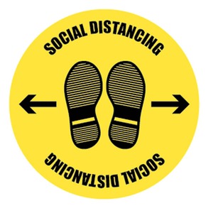 Social Distancing Footprints Generic - Anti-Slip Floor Graphic Roundall 400MM