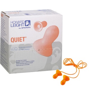 Howard Leight Quiet Corded Moulded Ear Plugs SNR 28 (Pack 50)
