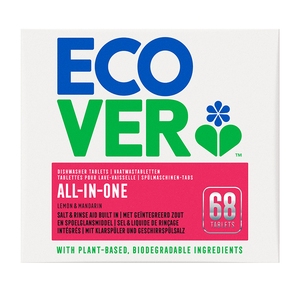 Ecover All-in-One Dishwasher Tablets 1.36KG (68 tabs)
