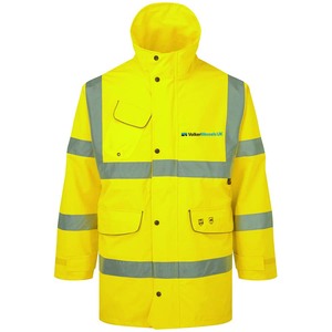 Bodyguard Vapourking High-Visibility Unlined Storm Coat with Volker Wessels Logo