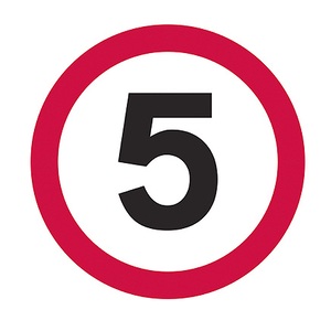 5MPH Temporary Road Sign Plate