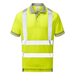 PULSAR High-Visibility Short Sleeve Polo Shirt Yellow