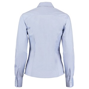 Kustom Kit Premium Women's Long Sleeved Oxford Shirt Light Blue