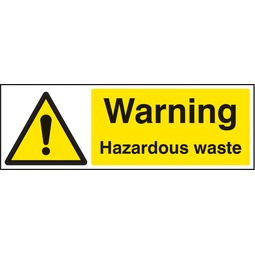Warning Hazardous Waste - Rigid Plastic Sign