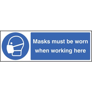 Masks Must Be Worn - Self Adhesive Vinyl 60 x 20CM