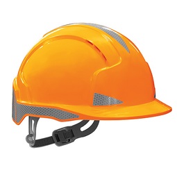 JSP Evolite CR2 Reflective Slip Ratchet Safety Helmet Orange