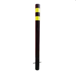 Security Post - Round Fixed Black/Yellow