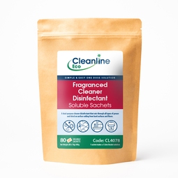 Cleanline Eco Cleaner Disinfectant Fragranced Wash Bucket Soluble Sachets (Pack 80)