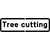 Quazar Tree Cutting with Supp Plate Dia 7001.1.2 Sign