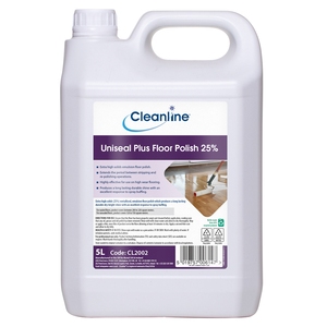 Cleanline Uniseal Plus Floor Polish 25% 5 Litre
