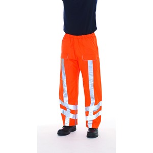 PULSAR High-Visibility Breathable Waterproof Overtrouser Orange
